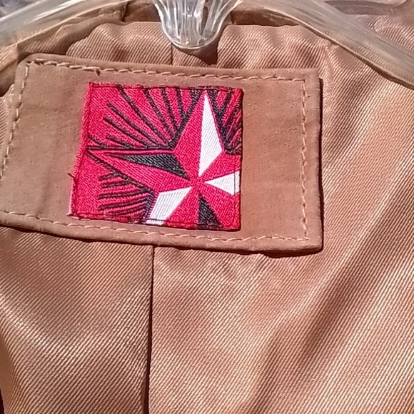 100% Leather Fringe Jacket Tan XL - Picture 6 of 9